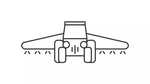 Animated irrigation system line icon