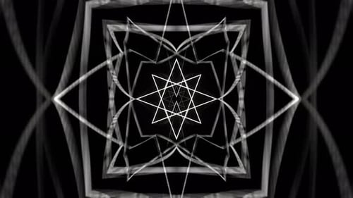 White Neon Corridor With Geometric Lasers Background Vj Loop In 4K