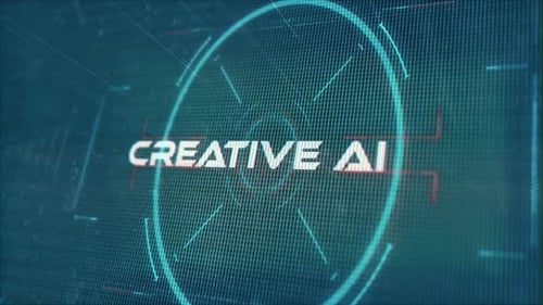 Futuristic Digital Grid AI Logo Reveal