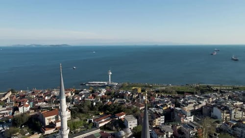 Luftaufnahme von Sultanahmet Camii (die Blaue Moschee) in Istanbul, Türkei.