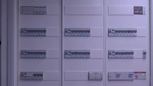 Electrical Control Panel with Switches and Lights