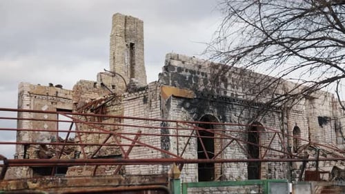 Russian Bomb Terrible Footage Destroyed Building