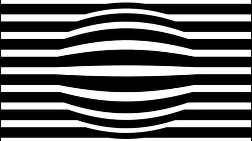 Kaleidoscope Collection: Luma matte transition of multiple bar elements rolling steadily over a cent