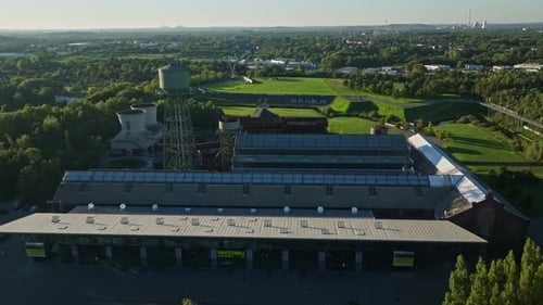 Vista aérea do Jahrhunderthalle em Bochum, Alemanha