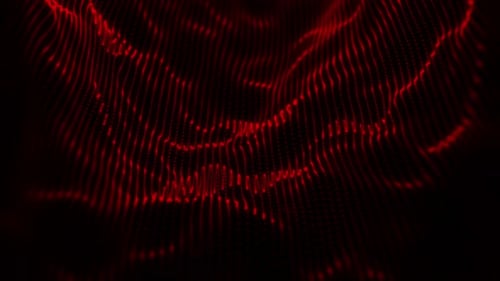 Red Particle Wave Background V2