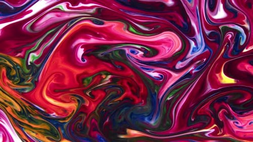 Colorful Abstract Paint Swirls Background