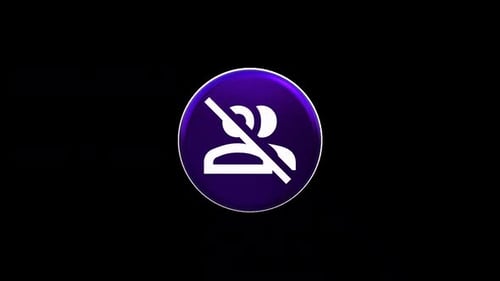 Rotating 3D No People Icon for Privacy or Exclusion Concepts