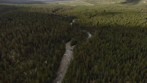 A Majestic River in a Beautiful Mountain Valley