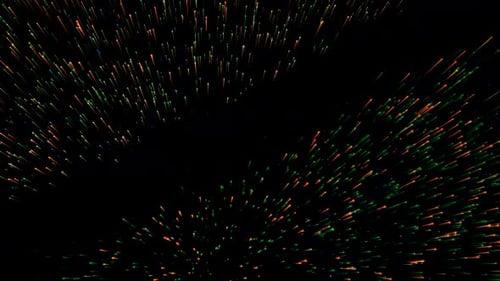 Animation with beams of flickering light connected by lines web concep