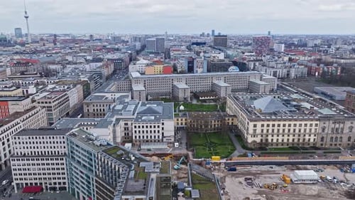 Aerial view of Berlin Mitte district , Germany