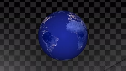 Earth planet animation and alpha channel. 2071