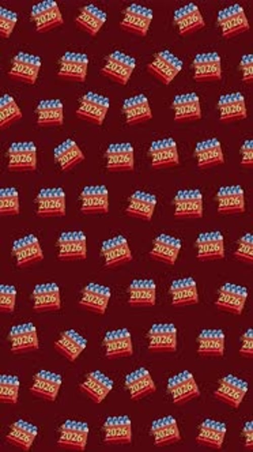 2026 Pattern New Year Celebration Numbers Festive Background