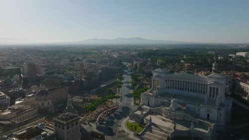 Elevated View of Oval Square Piazza Del Popolo with Egyptian Obelisk in Middle