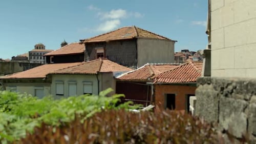 View of Rooftops in an Old European City