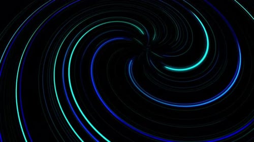 Dynamic Neon Blue Glowing Lines Vortex Background
