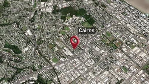Cairns City Zoom (Australia) from Space to Earth