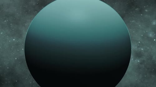 Gedrehter originaler 3D-Uranus-Planet auf dem Weltraumgalaxiestern