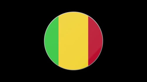 3D Rotating Circular Flag Emblem Animation