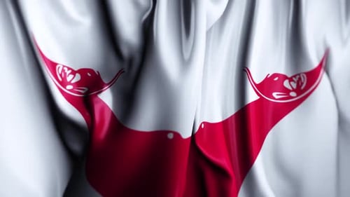 Realistic Waving Flag of Easter Island (Rapa Nui)