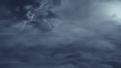 Aerial View of Calm Cumulus Clouds