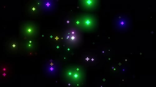 Glowing Plus Icon Animation Like Magic, Plus Sign Symbol High Tech Background, Hospital Medical Icon