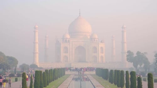 Amazing view of the Taj Mahal at sunrise, Agra, India