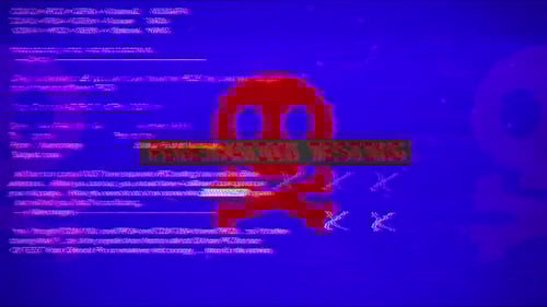 Penetration Testing Warning Text On Hacking Background Screen