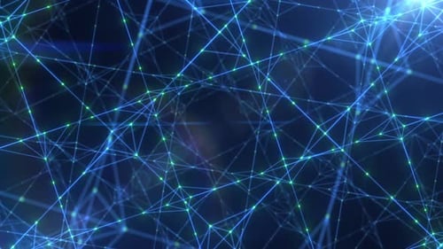 Dynamic Geometric Network Connecting Points Animation