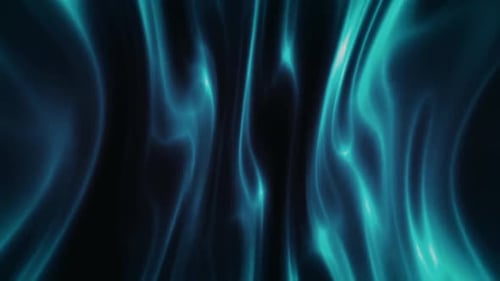 Abstract Blue Glowing Fluid Waves Loop Background
