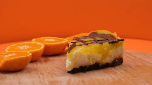 Orange Cake Close Up