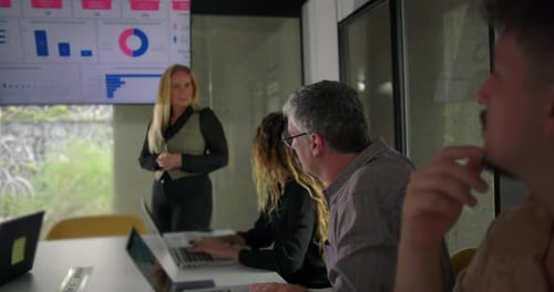 Corporate Meeting Presentation With Diverse Team