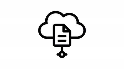 animación de icono de línea de nube