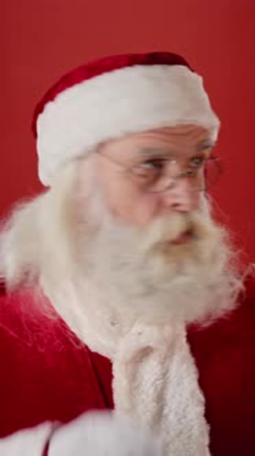 Santa Putting Finger to Lips for Secrecy