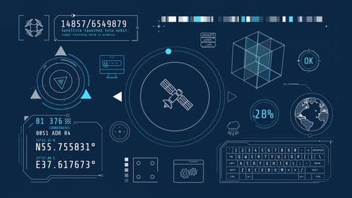 Infographies animées sur le thème de la détection et de la géolocalisation