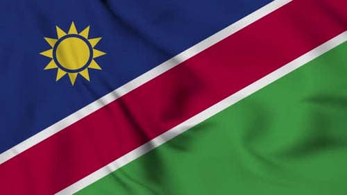 Waving Flag of The Namibia