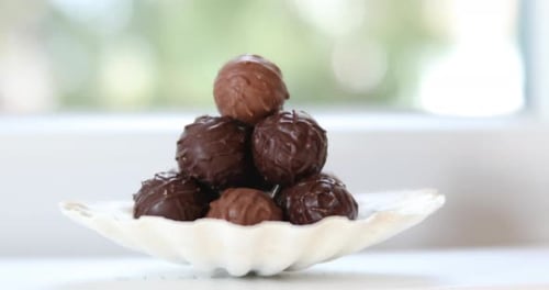 Decadent Chocolate Truffles in Bowl