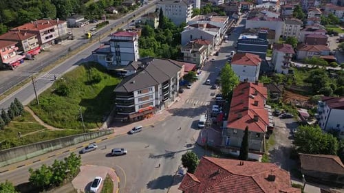 Aerial Drone Town 2K
