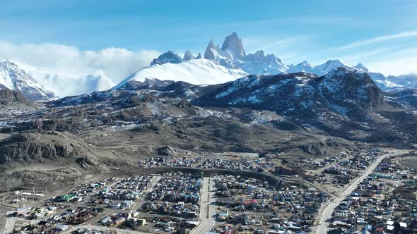 Patagonia City At El Chalten In Patagonia Argentina., City Stock ...