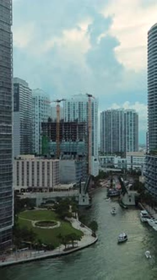 Miami Downtown Skyline Modern Business District Miami Downtown.mov