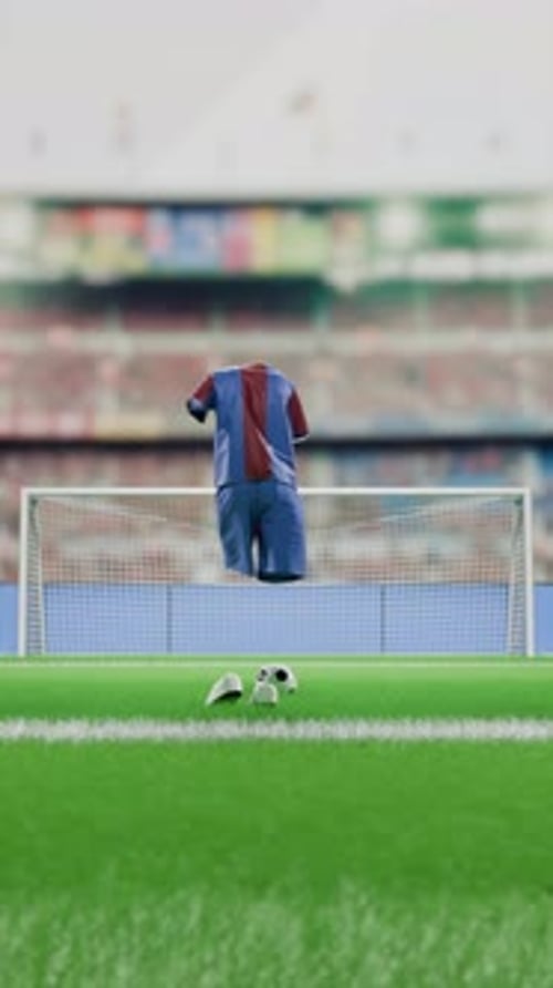Modern 3D Football Kit Animation with Soccer Ball Kick