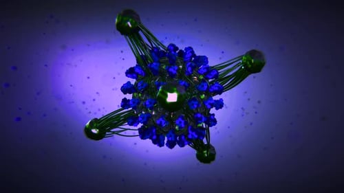 Dynamic Abstract Molecular Structure Scientific Background