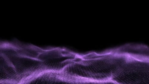 Purple Particle Wave Abstract Flowing Background Animation