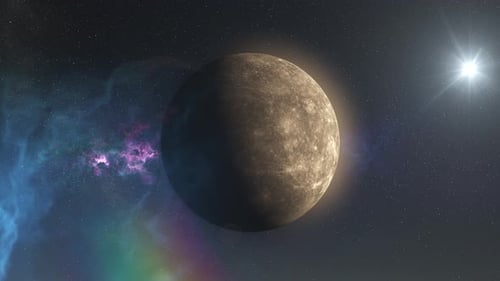 Realistic Planet Rotation in Cosmic Nebula Background