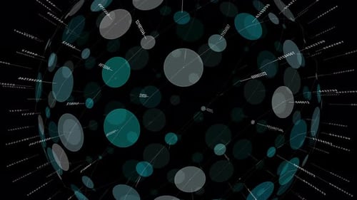Lines of Interconnected Particles Create a Dynamic Pattern