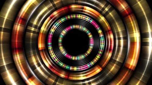 Vibrant Abstract Light Tunnel Background Loop