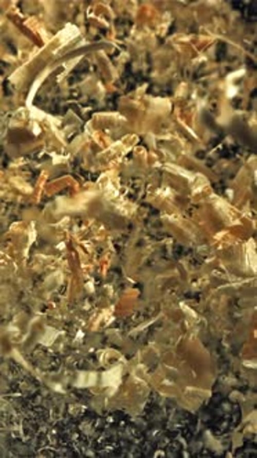 The Sawdust Flies Up and Down Filmed on a Highspeed Camera at 1000 Fps
