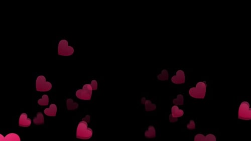 Dancing heart shapes on alpha