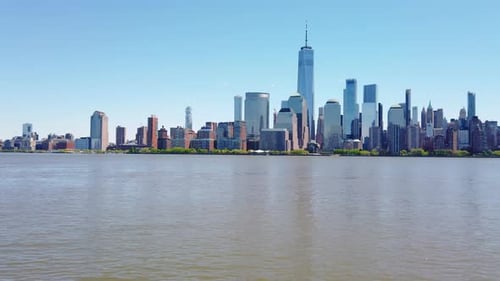 Skyline with famous skyscrapers of Manhattan, New York, USA