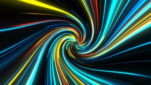 Abstract Moving Glowing Speed Lines Background Loop