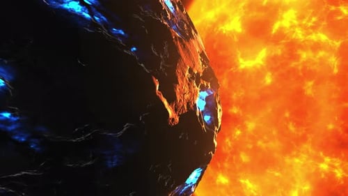 Dying Alien Planet close to red giant sun